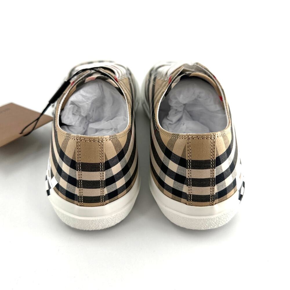 Burberry Archive Beige Logo Check Larkhall Sneakers 43/ Size 10 - Picture 5 of 14